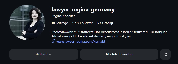 Instagram-Profil nach drei Wochen: 5.719 Follower